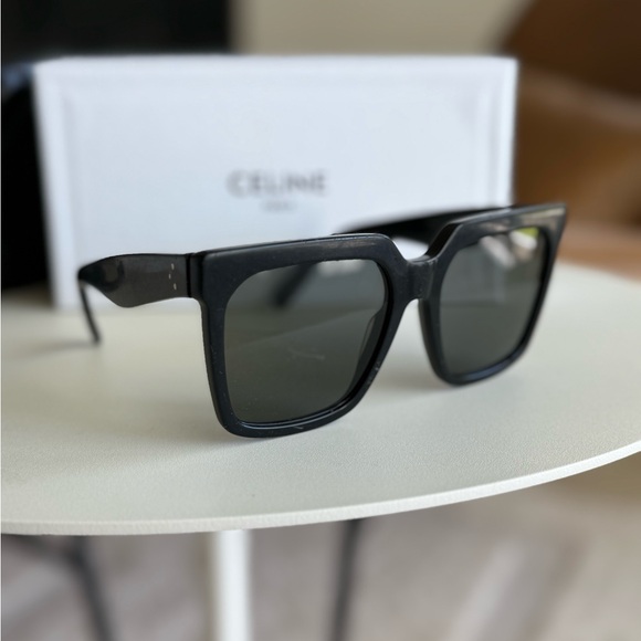 Celine Oversized Square Frame Acetate Sunglasses - Picture 11 of 12